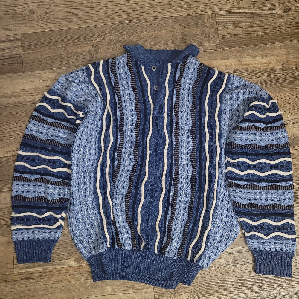Vintage coogi esk 90s funky grandpa sweater